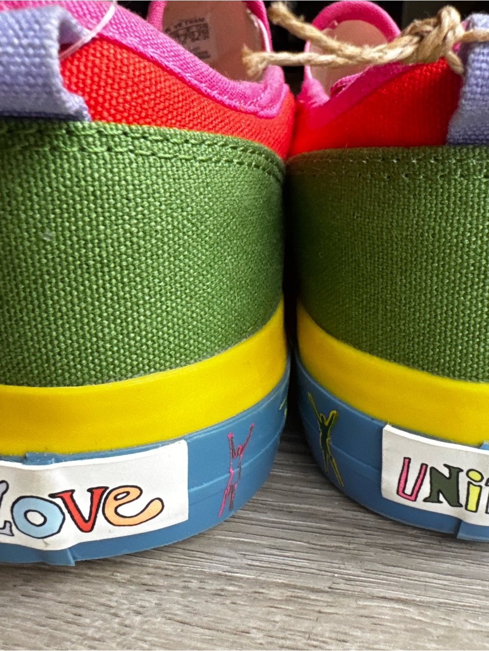 adidas Multicolor Slip-On Sneakers in Red, Orange, Pink and Yellow - Picture 10 of 13